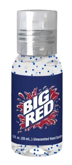1 Oz Clear Round Bottle Hand Sanitizer With Single-Color Moisture Beads 1