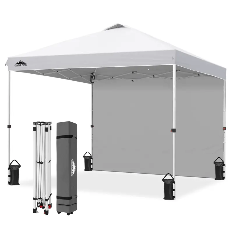 10X10 Professional Pop-Up Canopy Shelter Featuring A Single Removable Side Panel 1