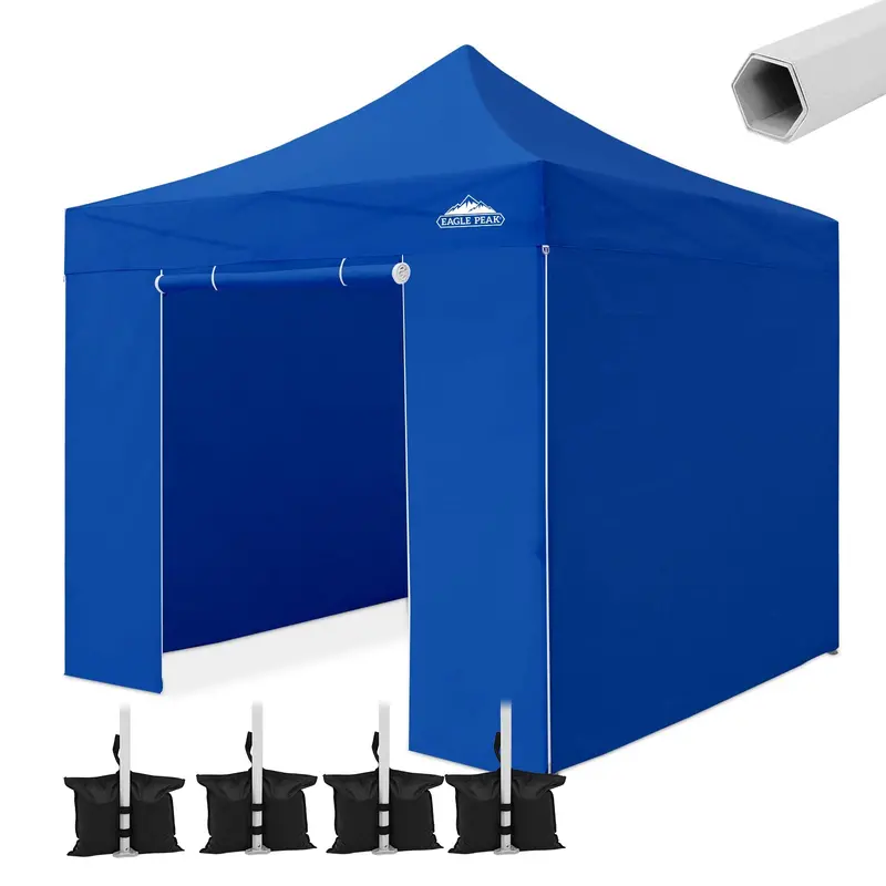10X10 Reinforced Pop-Up Canopy For Business Use – Equipped With Multiple Removable Sidewalls 1