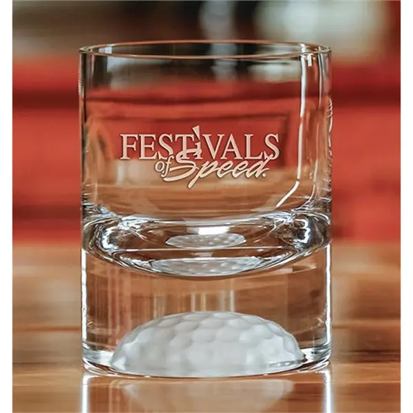 12 Oz Frosted Golf Ball-Base On-The-Rocks Glass 1