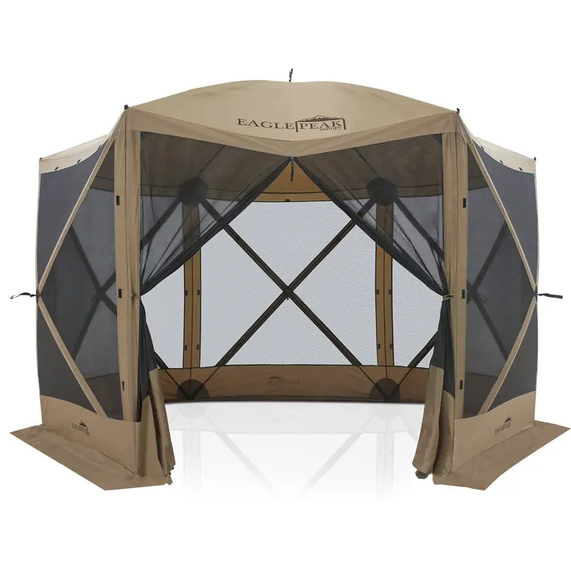 12×12 Ft Six-Sided Instant Pop-Up Gazebo With Mesh Enclosure 1