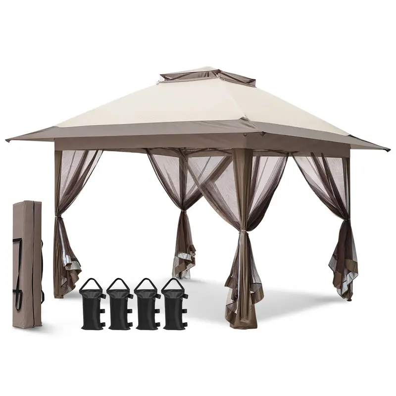 13 Ft X 13 Ft Pop-Up Gazebo With Integrated Insect Netting – 169 Sq Ft Coverage 1