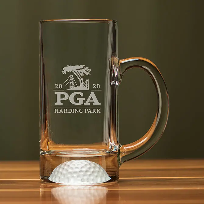 13 Oz Frosted Golf Ball Bottom Beer Mug 1