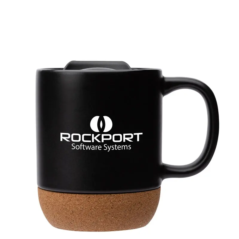 14 Oz Ceramic Mug With Natural Cork Base – Non-Slip & Eco-Conscious 1