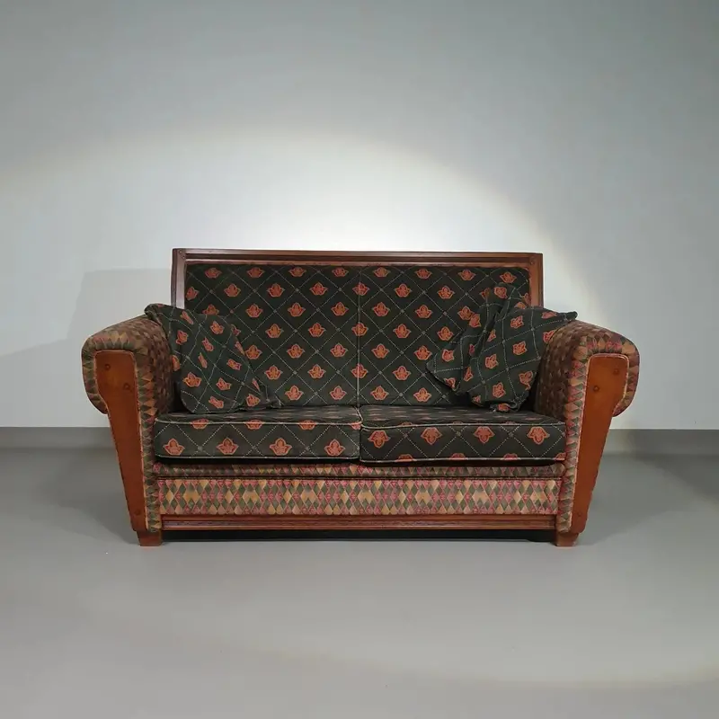 1980S Art Deco–Inspired Sofa Set — Curved Silhouettes & Luxe Upholstery 1
