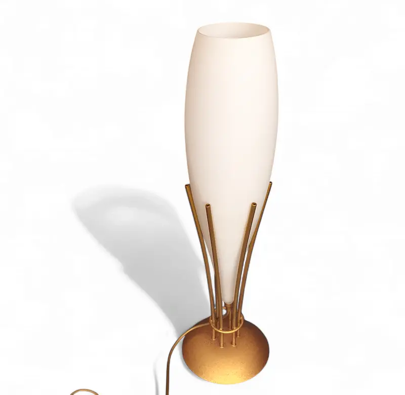1980S Glass Table Lamp – Elegant Clear Base, 65 Cm Height 1