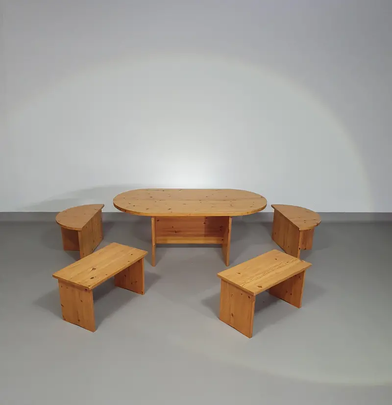 1980S Pine Nesting Tables For Children – Compact Modular Set 1