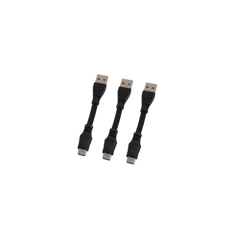 3-Pack Compact Usb-A To Usb-C Cables (4") 1