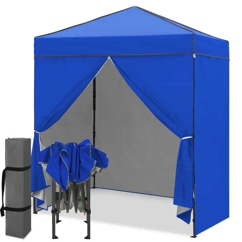 6×4 Instant Pop-Up Canopy Tent With Full Set Of 4 Side Walls 10