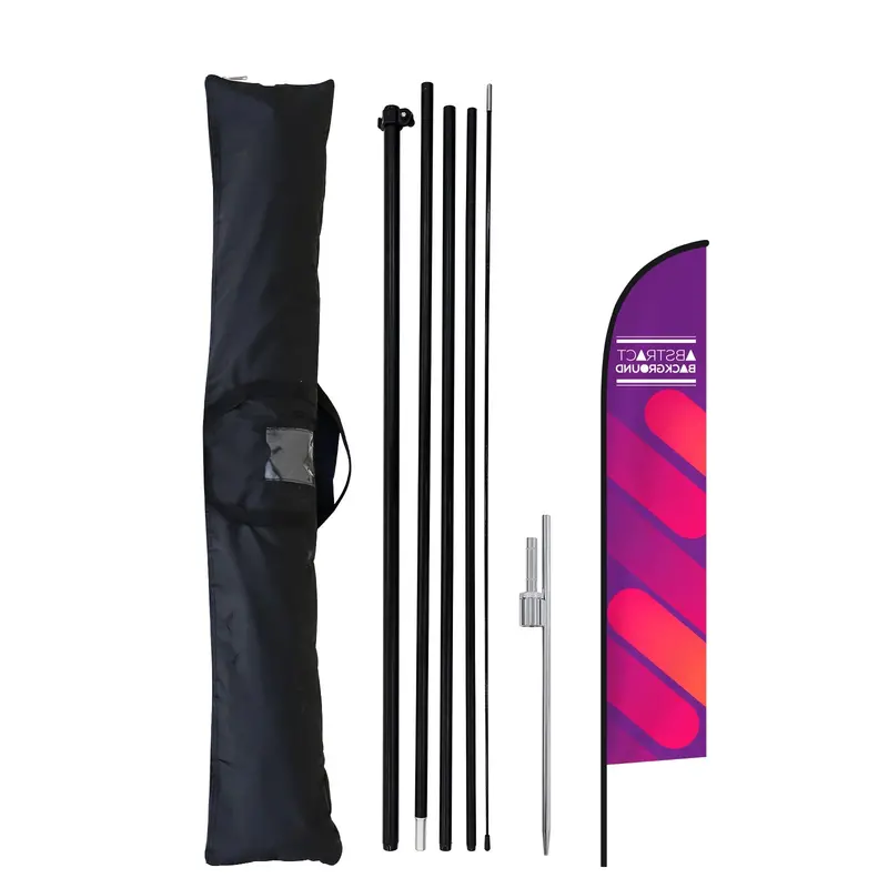 8.5-Foot Printed Feather Flag With Ground Spike Base 1