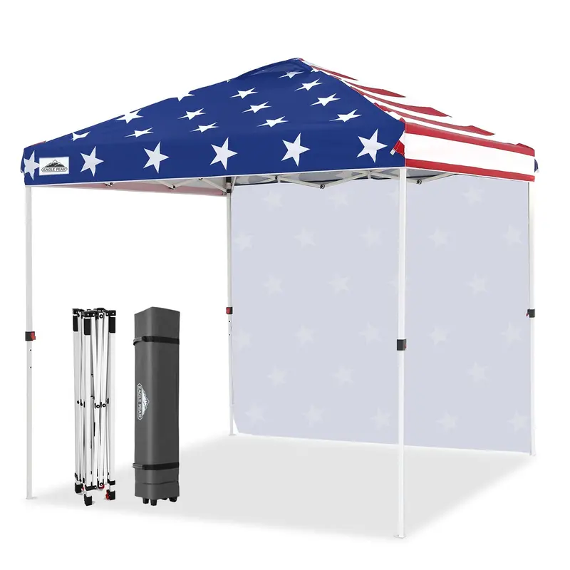 8 Ft × 8 Ft Pop-Up Straight-Leg Canopy With Enclosed Sidewalls 1