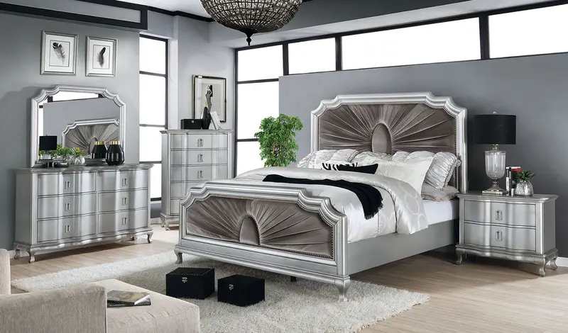 Aalok Queen Bedroom Set – 5-Piece Including Chest Of Drawers (Cm7864Q-5Pc-Chest) 1