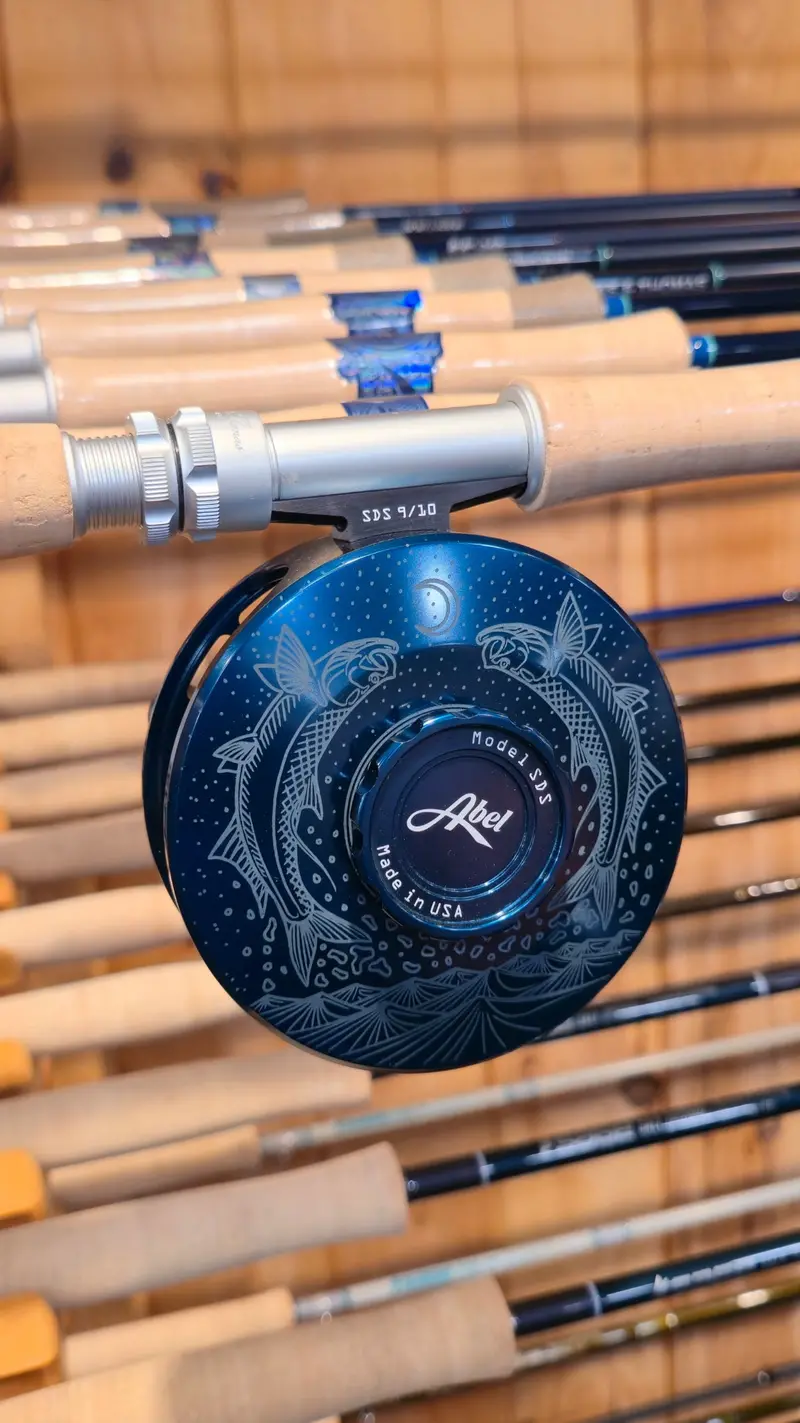 Abel Sds 9/10 Fly Reel – Solid Deep Blue With Sunrise Blitz Finish 1