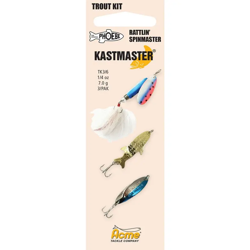 Acme Trout Lure Variety Pack – 1/8 Oz, 3-Piece Set 1