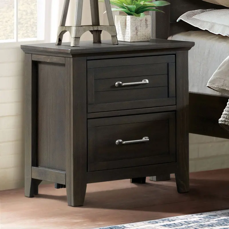 Alaina Gray Nightstand With Usb Ports By Furniture Of America (Foa7916N) 1