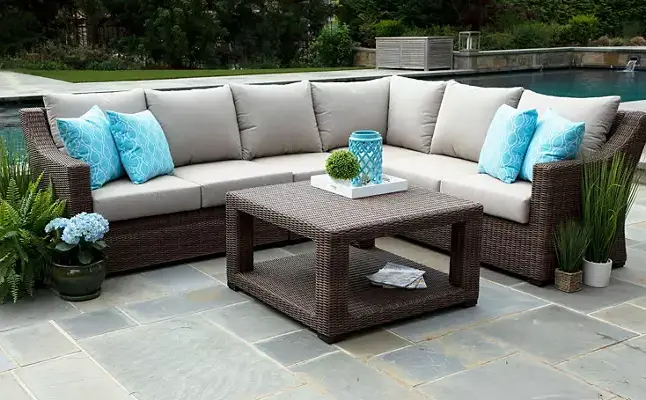 Alder 5-Piece Modular Sectional Outdoor Set With Sunbrella Fabric Options 1