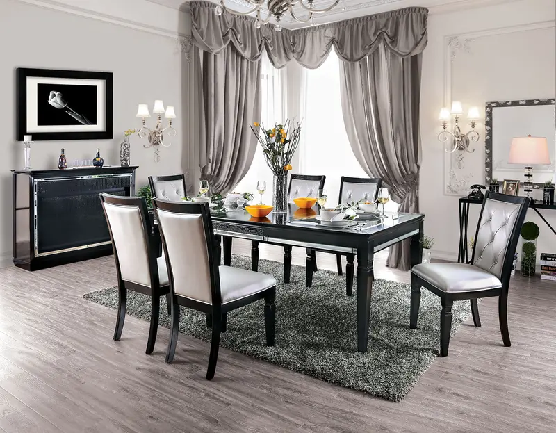 Alena 9-Piece Dining Set – Extended Seating With Eight Chairs (Cm3452Bk-T-9Pc) 1