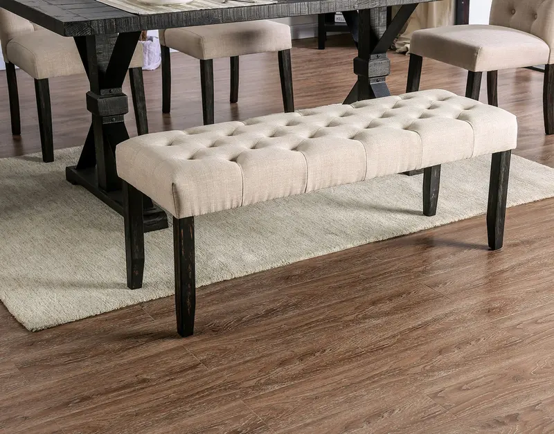 Alfred Upholstered Entry Bench – Furniture Of America (Cm3735Iv-Bn) 1