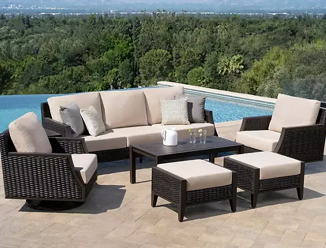 Amari 7-Piece Premium Outdoor Patio Set With Swivel Accent Chairs 1