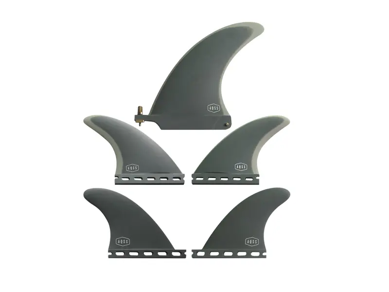 Aqss 4+1 Surf Fin Set – Dawn-Colored 6.5-Inch Fins With Single Tab 1