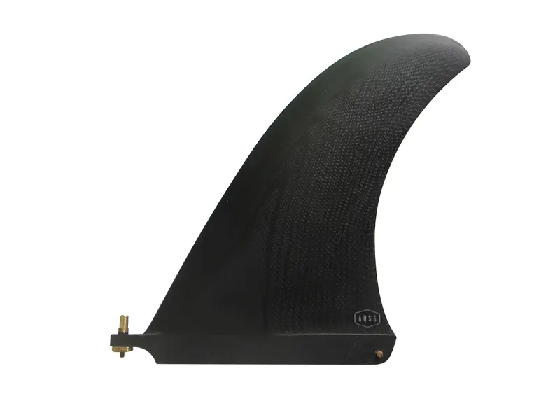 Aqss Single Surf Fin – Midnight Black, 10-Inch Rake Profile 1