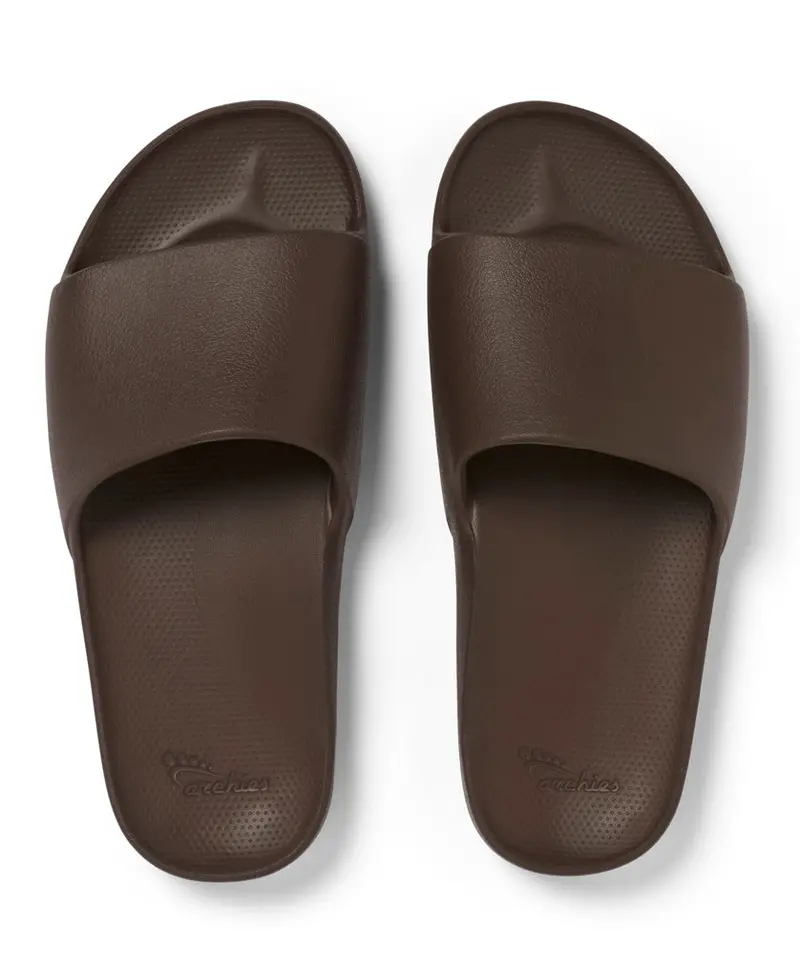 Archie Slide Sandal – Chocolate Brown 1