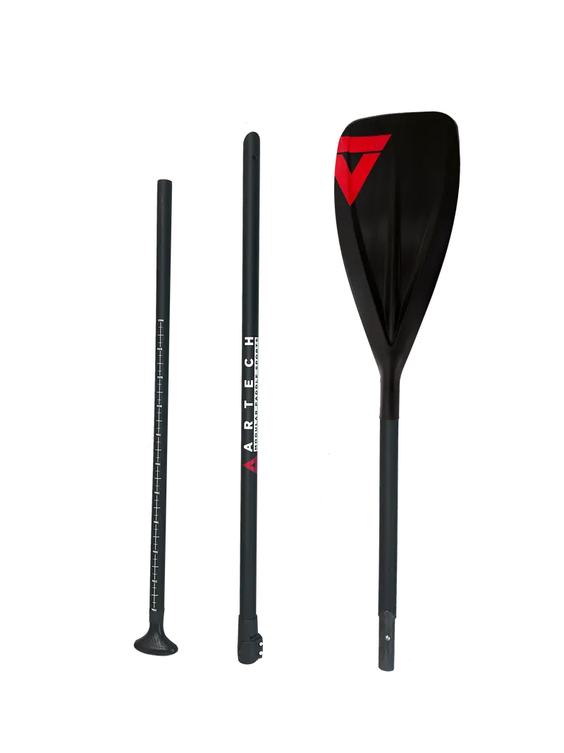 Artech Adjustable 3-Piece Aluminum Black Paddle 1