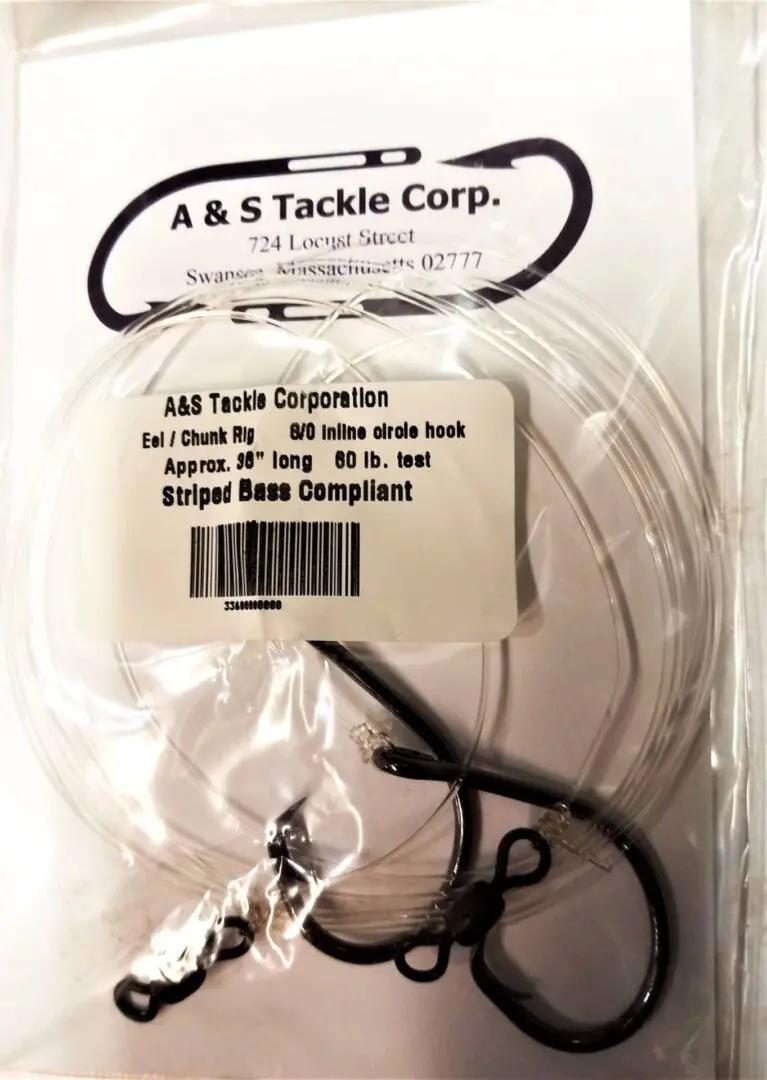 A&S Tackle Rigged Circle Hooks – 36", Size 8/0, 60 Lb Test, 6-Pack 1