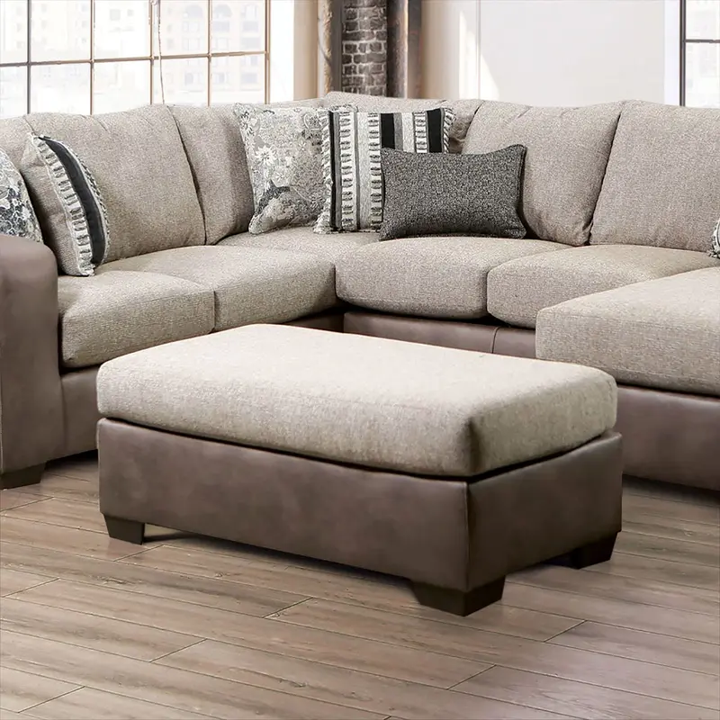 Ashenweald Tufted Ottoman By Furniture Of America – Sm5404-Ot 1