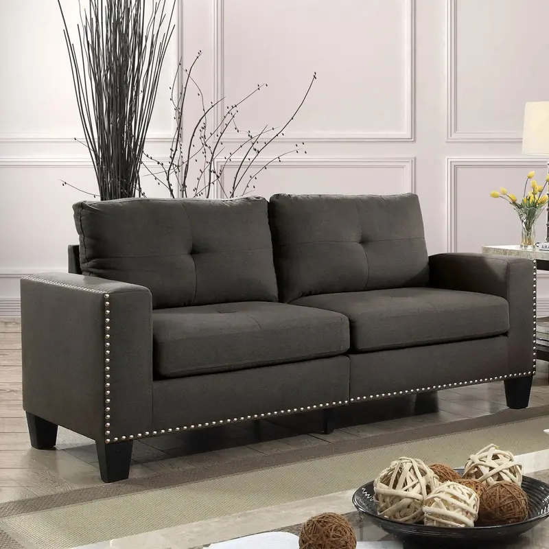 Attwell Velvet-Upgraded Sofa – Furniture Of America 1