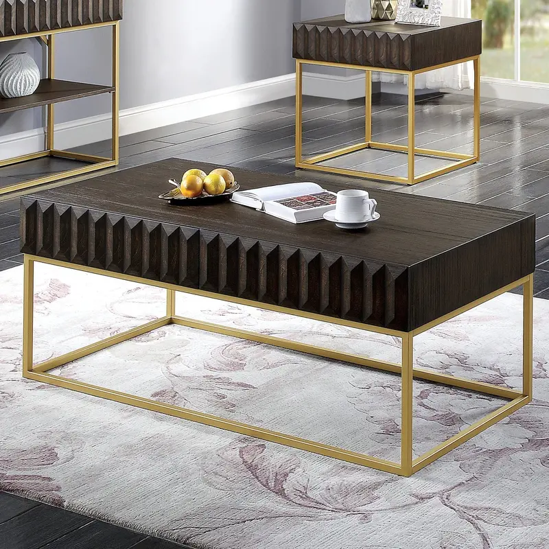 Augsburg Walnut-Finish Coffee Table By Furniture Of America (Cm4545Wn-C) 1
