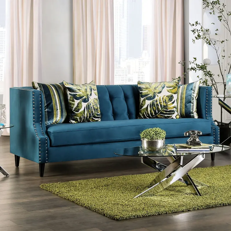 Azuletti Patterned Accent Sofa – Furniture Of America 1