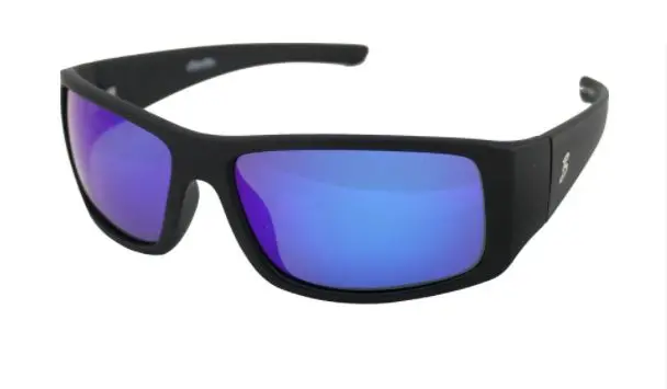 B.B. Outdoor Optics Matte Black Sunglasses – Smoke-Blue Gradient Lens 1
