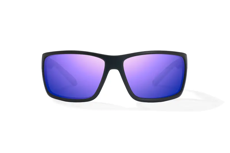 Bajio Bales Beach Sunglasses – Black Matte Frame, Violet Mirror Lens 1