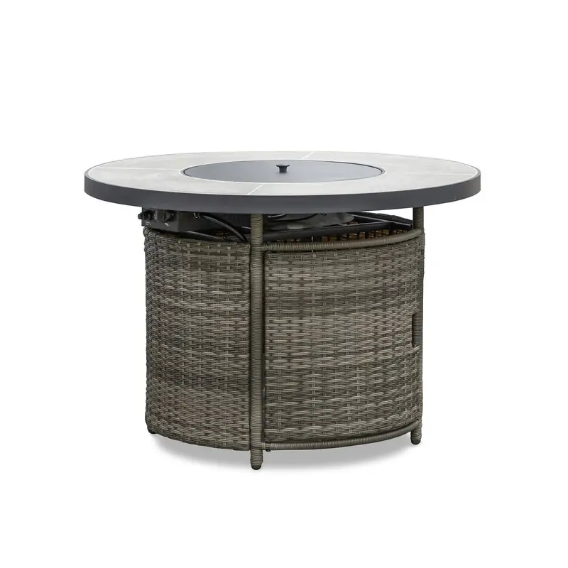 Barbuda Built-In Fire Pit Patio Table By Furniture Of America 1