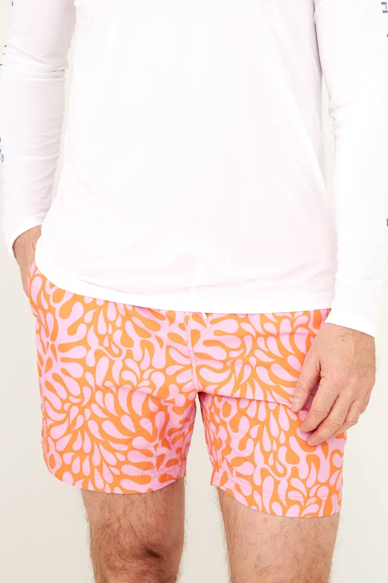 Barbuda Dominica Orange Water-Print Trunk 1