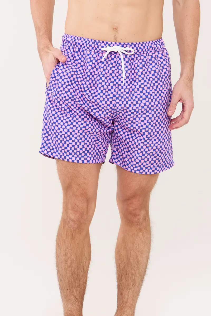 Barbuda Peacock Check Trunk Shorts 1