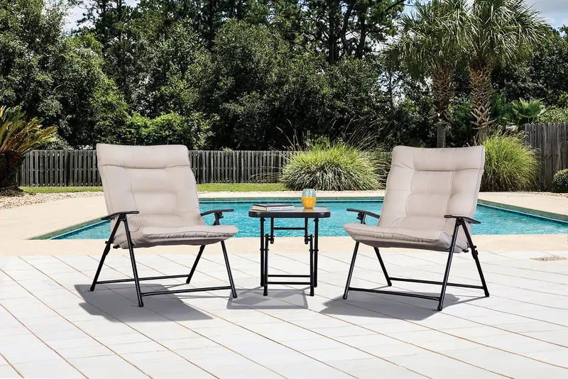 Bastia 3-Piece Patio Conversation Set By Furniture Of America – Blue-Grey Outdoor Seating Group 1