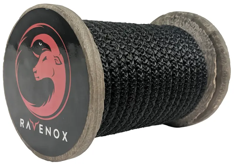 Black Knit Polyester Rope – Sleek, High-Visibility Braid 1
