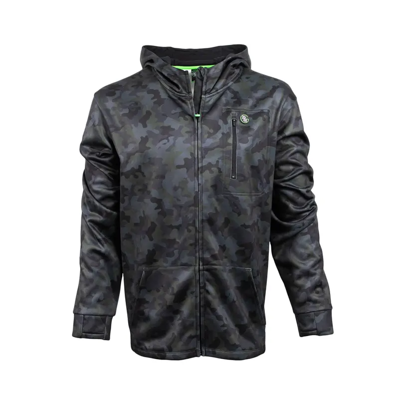 Blackout Bassin' Camo Hoodie With Full Zip 1