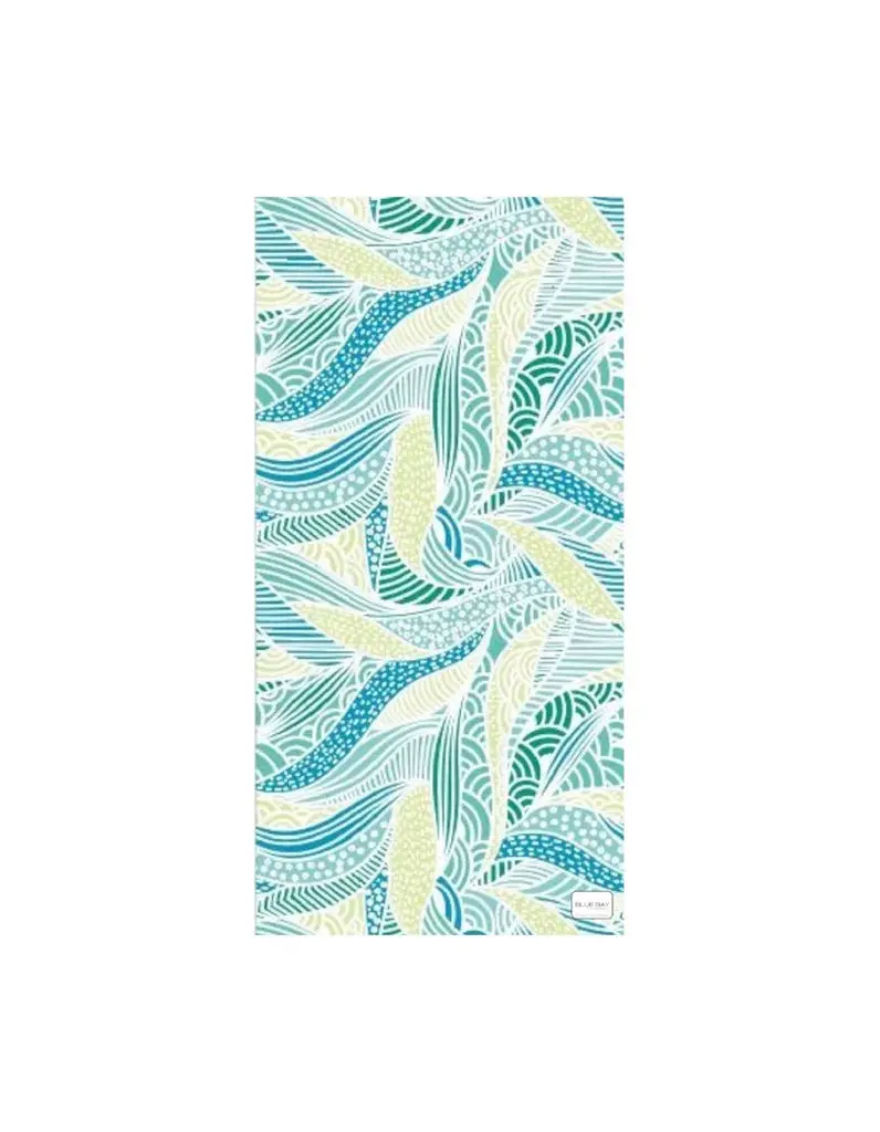 Bluebay Sand-Free Beach Towel – Seaweed Print 1