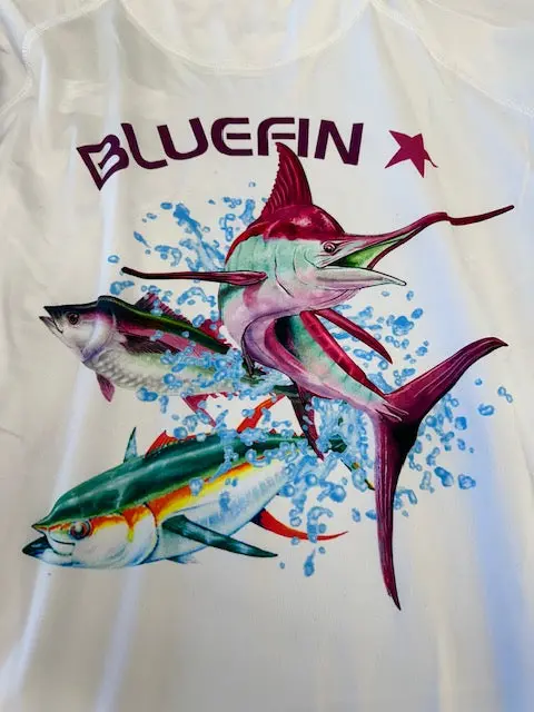 Bluefin Ladies Long-Sleeve Solar Tee – Bluewater Blast Print, Upf 50+ 1