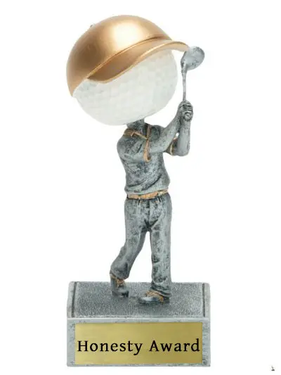 Bobblehead Golfer Honesty Award Prize 1