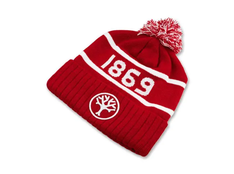 Boker Pom Beanie – Vintage 1869 Logo, Classic Red 1