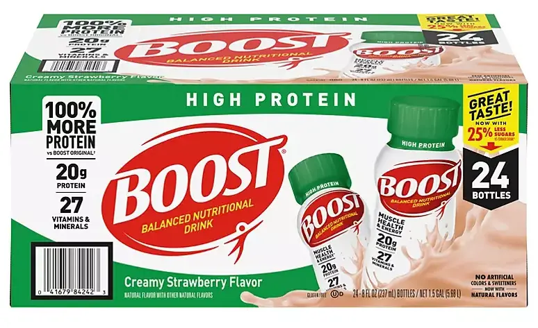 Boost Creamy Strawberry High-Protein Nutritional Drink For Muscle Support – 24 Bottles 1