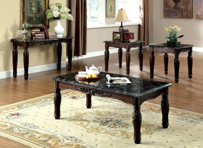 Brampton 3-Piece Occasional Table Set By Furniture Of America – Espresso Finish Living Room Set (Cm4292Ex-3Pk) 1