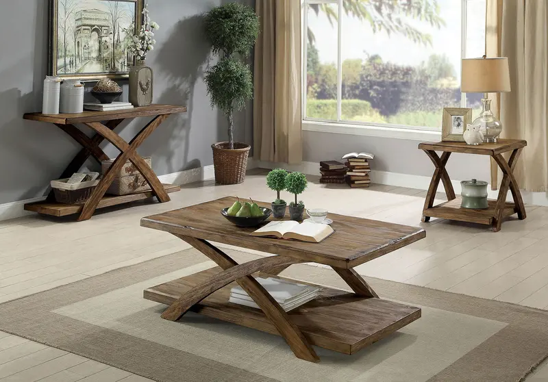 Bryanna 3-Piece Occasional Table Set By Furniture Of America – Versatile Wood Coffee Table Collection (Cm4178-3Pk) 1