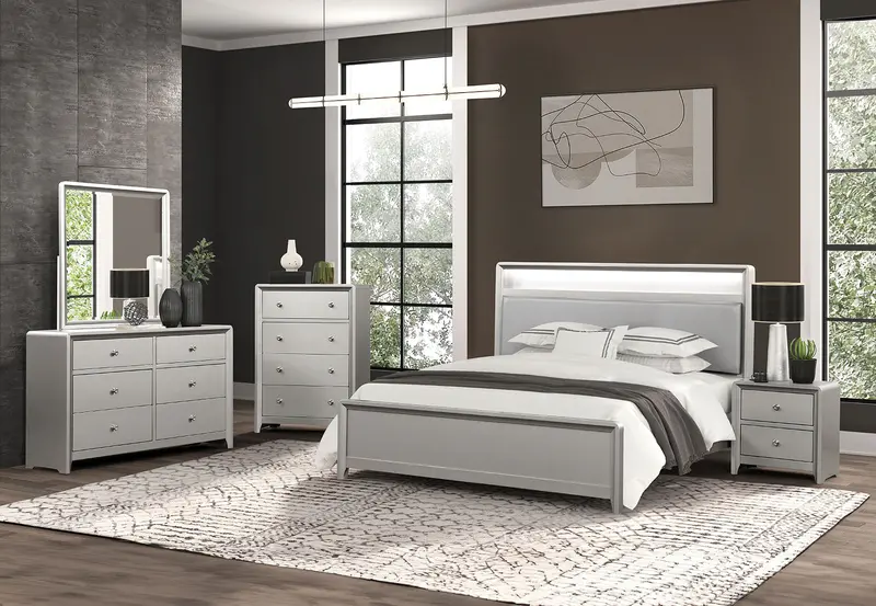 Bryne Queen Bedroom Set With Chest Of Drawers – 5-Piece Collection By Furniture Of America 1