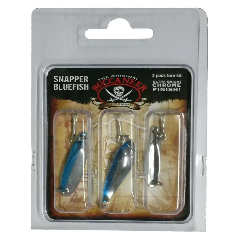 Buccaneer Snapper Bluefish Lure Kit – 3-Piece Saltwater Fishing Set 1