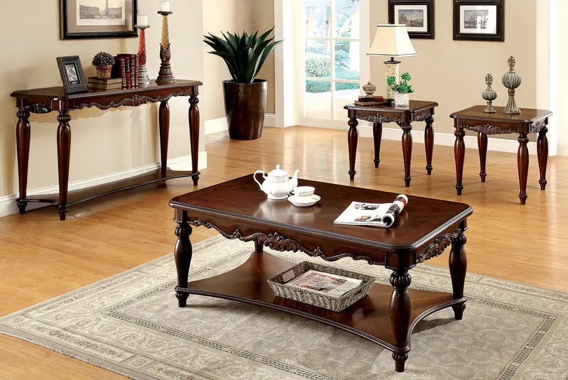 Bunbury 3-Piece Coffee Table Set By Furniture Of America – Rustic Wood Living Room Ensemble (Cm4915-3Pk) 1